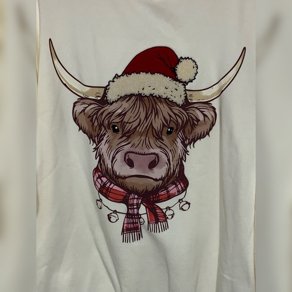 Highland Cow Christmas Sweatshirt - Picture 3 of 3